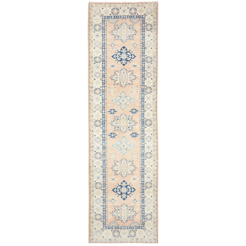 Rug Kazak Afghanistan 83x290 Powder Pink Navy B