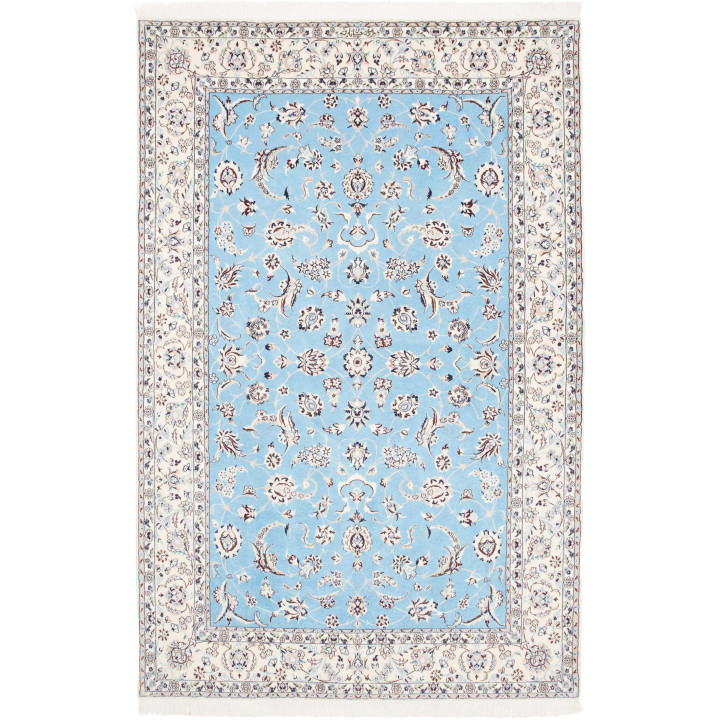 Hand Made Rug Nain 6la Persia 160x244 Light Blu