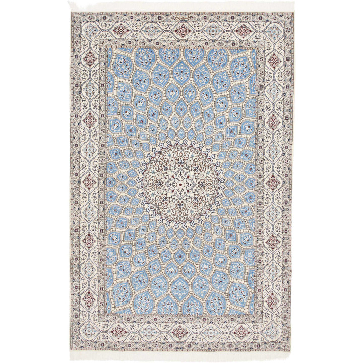 Hand Made Rug Nain 6la Persia 157x240 Light Blu