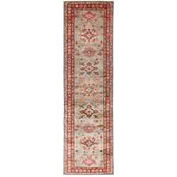 Rug Kazak Fine Pakistan 83x297 Sage Grey Blue D