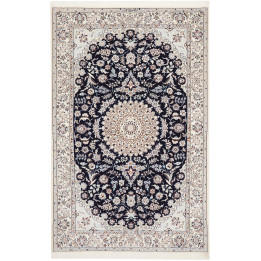 Tappeto Originale Nain 6la Persia 132x207 Blu N