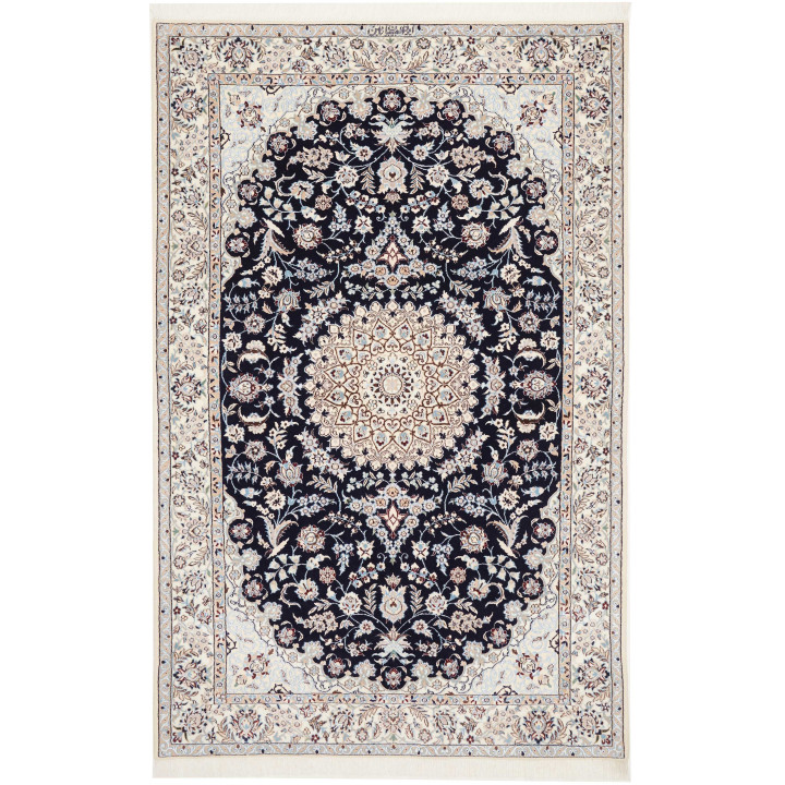 Tappeto Originale Nain 6la Persia 132x207 Blu N
