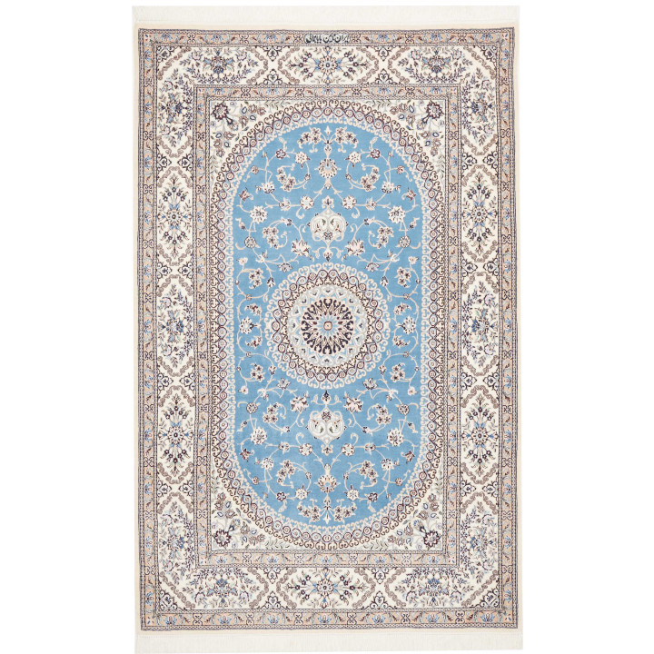 Hand Made Rug Nain 6la Persia 127x200 Light Blu