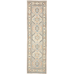 Rug Kazak Afghanistan 77x304 Cream Beige Light