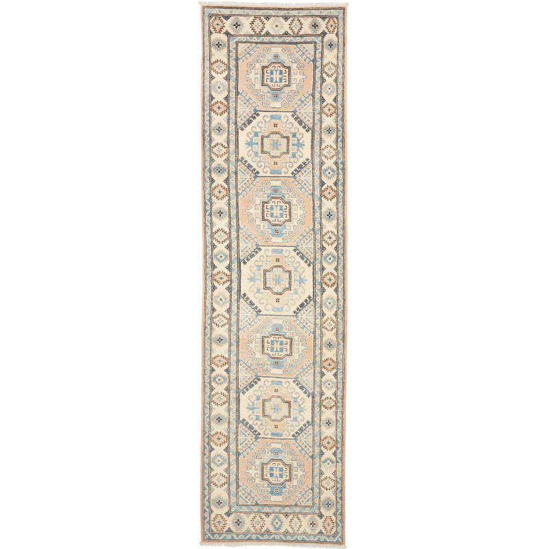 Rug Kazak Afghanistan 77x304 Cream Beige Light