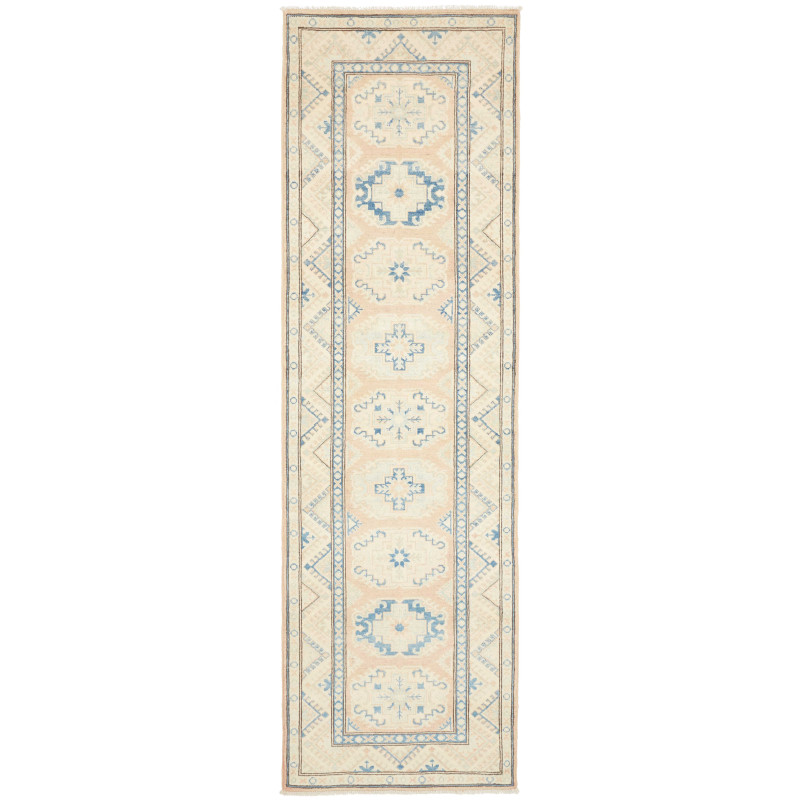 Rug Kazak Afghanistan 85x285 Cream Light Blue P