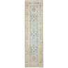 Rug Kazak Afghanistan 81x294 Sky Blue Cream Mid