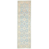 Rug Kazak Afghanistan 83x294 Pale Blue Cream Be