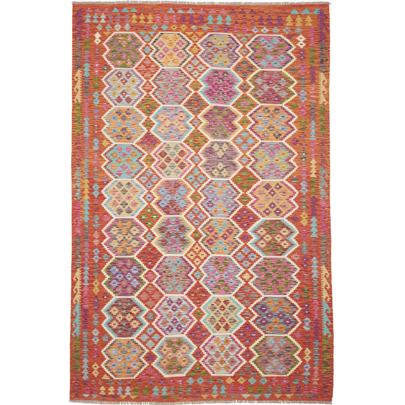 Rug Kilim Afghanistan 203x309 Rust Orange Terra