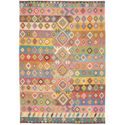 Rug Kilim Afghanistan 204x296 Multicolored Pink