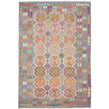Rug Kilim Afghanistan 204x301 Blue Gray Fuchsia