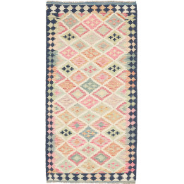 Tappeto Originale Kilim Afghanistan 96x195 Blu
