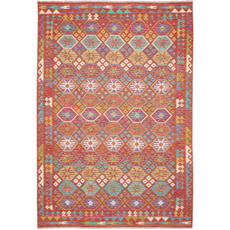 Rug Kilim Afghanistan 205x301 Terracotta Multic