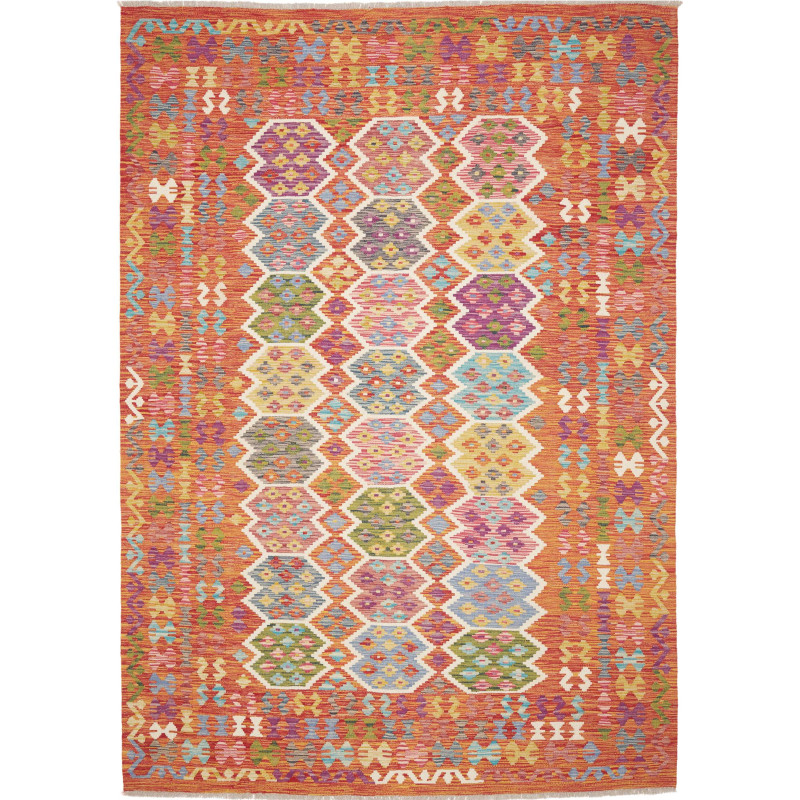 Rug Kilim Afghanistan 205x292 Orange Terracotta