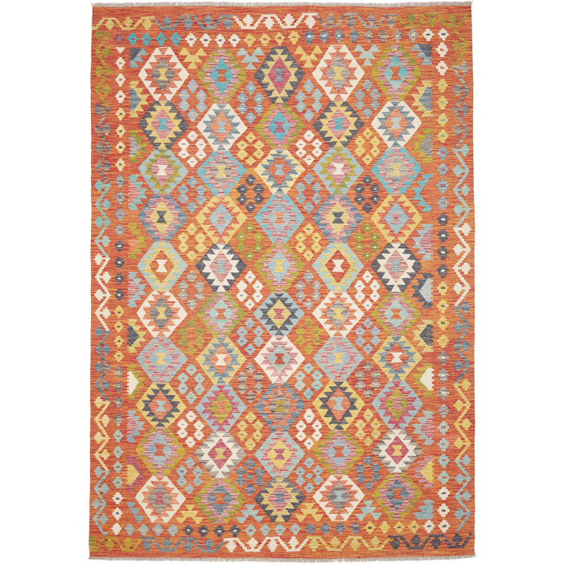 Rug Kilim Afghanistan 207x294 Reddish Orange Tu