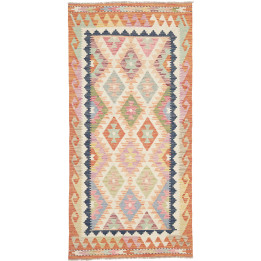 Hand Made Rug Kilim Afghanistan 97x206 Orange B