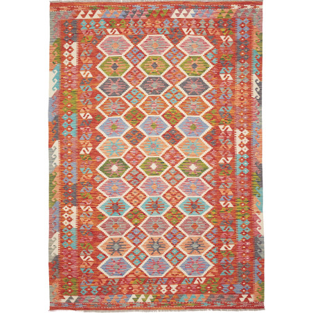 Rug Kilim Afghanistan 207x300 Red Terracotta Mu