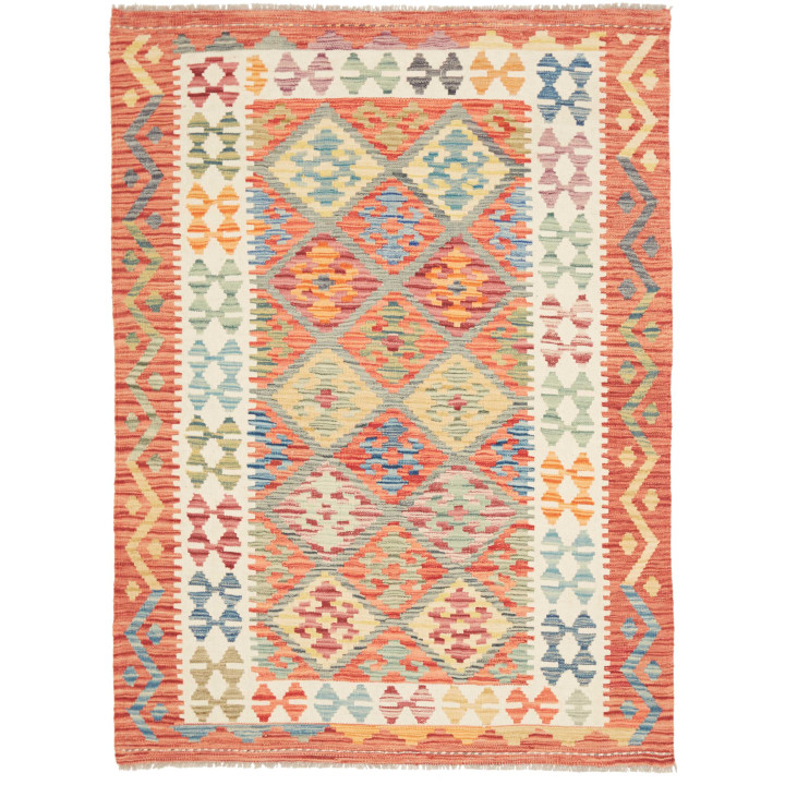 Hand Made Rug Kilim Afghanistan 128x170 Brick R