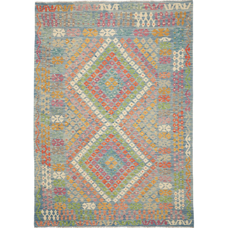 Rug Kilim Afghanistan 212x293 Sky Blue Orange C