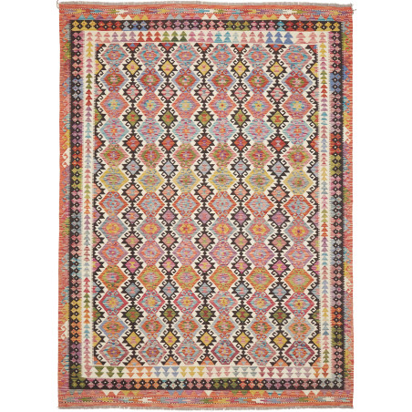Rug Kilim Afghanistan 213x296 Multicolor Pink B