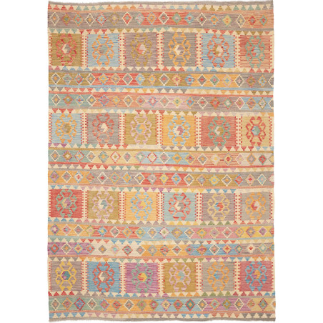Rug Kilim Afghanistan 203x282 Multicolor Cream