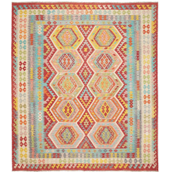 Rug Kilim Afghanistan 254x287 Red Orange Light