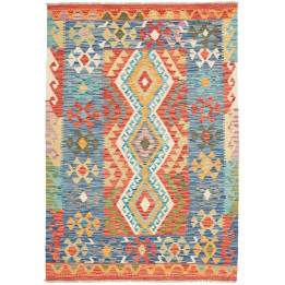 Tappeto Originale Kilim Afghanistan 127x182 Blu