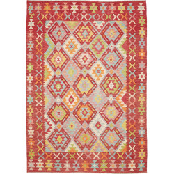 Rug Kilim Afghanistan 205x290 Red Cream Blue Ye