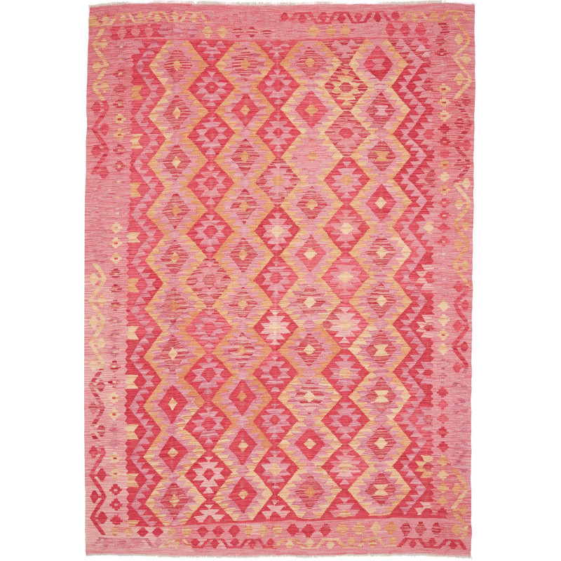 Rug Kilim Afghanistan 204x289 Pink Red Golden Y