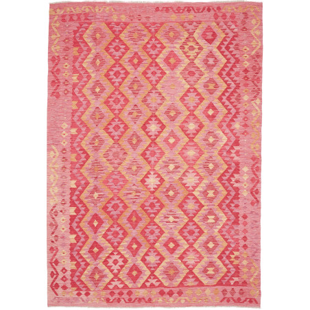 Rug Kilim Afghanistan 204x289 Pink Red Golden Y