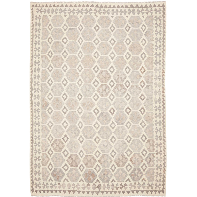 Rug Kilim Afghanistan 206x295 Beige Light Grey