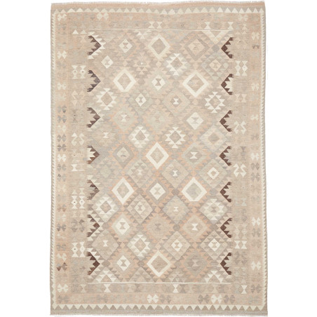 Rug Kilim Afghanistan 204x295 Beige Grey Cream