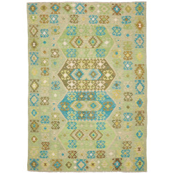 Rug Kilim Afghanistan 203x290 Aqua Green Light