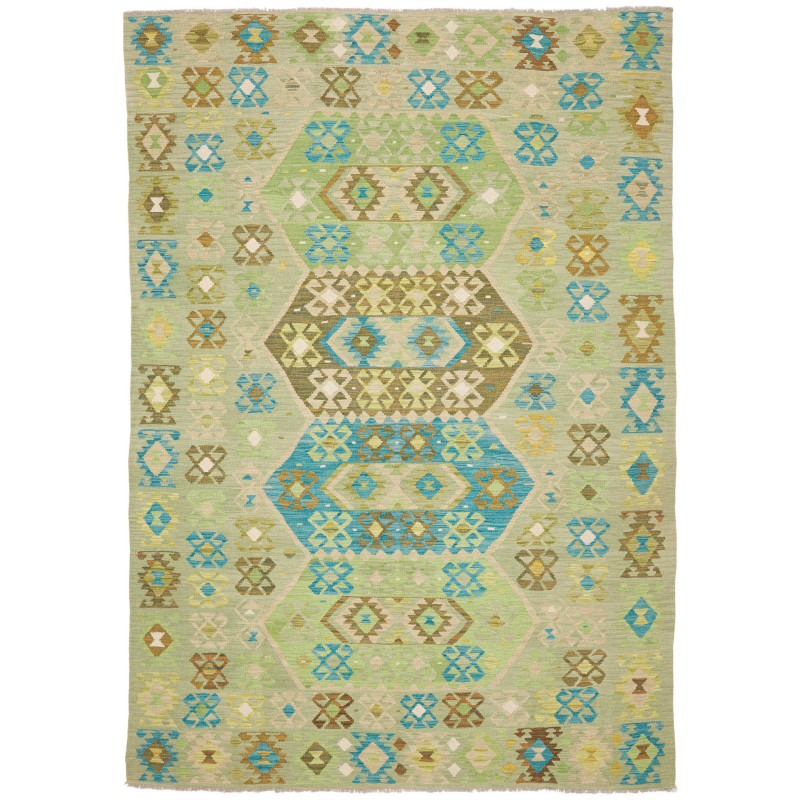 Rug Kilim Afghanistan 203x290 Aqua Green Light