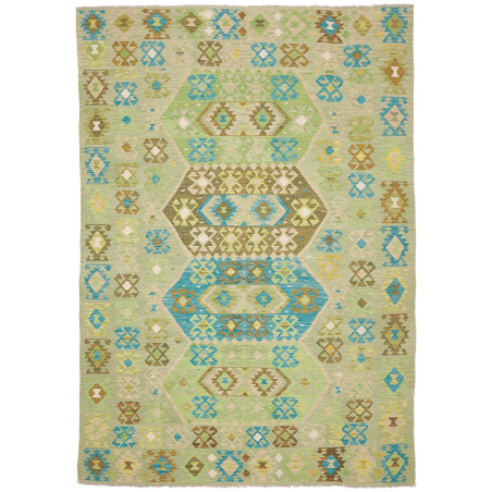 Rug Kilim Afghanistan 203x290 Aqua Green Light