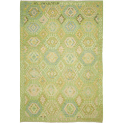 Rug Kilim Afghanistan 203x298 Light Green Cream