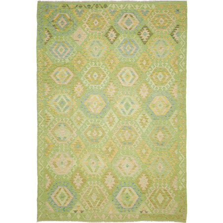 Rug Kilim Afghanistan 203x298 Light Green Cream