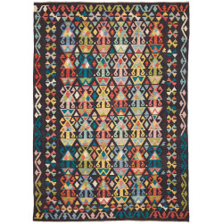 Rug Kilim Afghanistan 204x288 Charcoal Grey Aqu