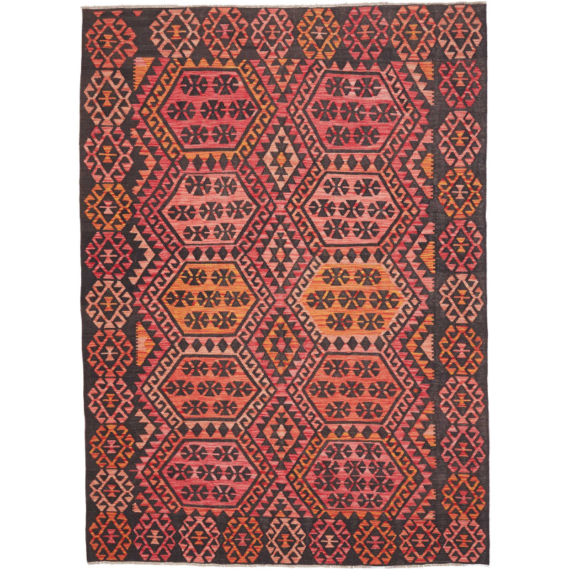 Rug Kilim Afghanistan 210x290 Red Orange Dark G