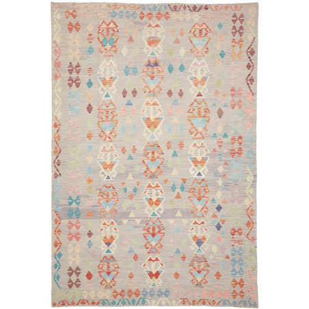 Rug Kilim Afghanistan 199x293 Grey Multicolored