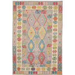 Rug Kilim Afghanistan 202x298 Grey Multicolored