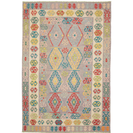 Rug Kilim Afghanistan 202x298 Grey Multicolored