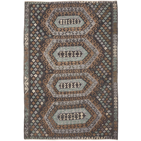 Rug Kilim Afghanistan 199x292 Dark Brown Charco