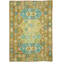 Rug Kilim Afghanistan 206x293 Khaki Brown Turqu
