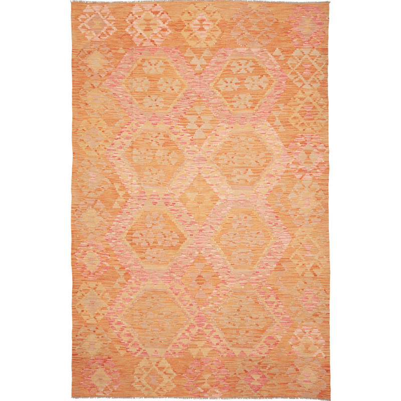 Rug Kilim Afghanistan 194x302 Orange Peach Ligh
