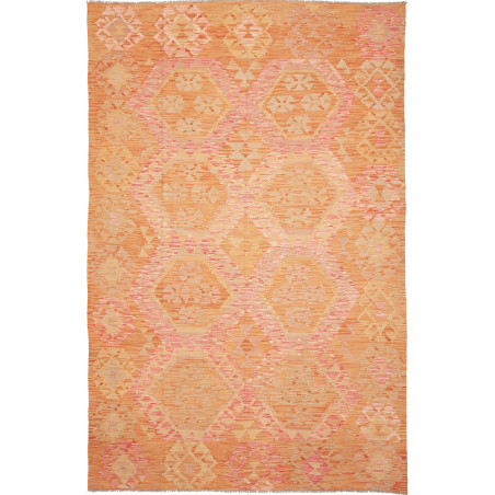 Rug Kilim Afghanistan 194x302 Orange Peach Ligh