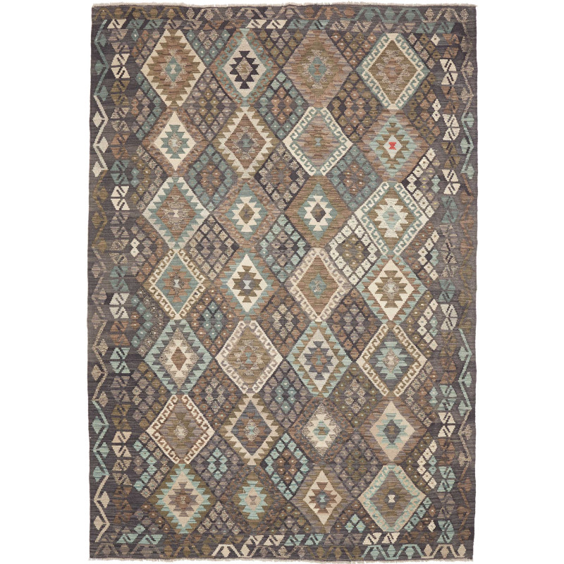 Rug Kilim Afghanistan 205x290 Brown Grey Teal B