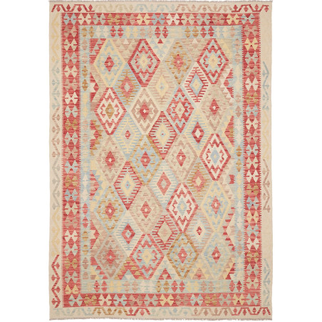 Rug Kilim Afghanistan 200x287 Light Red Soft Bl