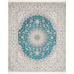 Tappeto Originale Nain 6la Persia 259x312 Verde