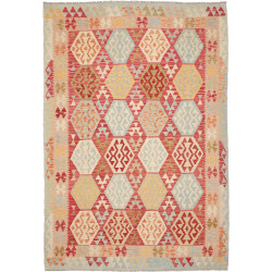 Rug Kilim Afghanistan 203x294 Terracotta Red Sk